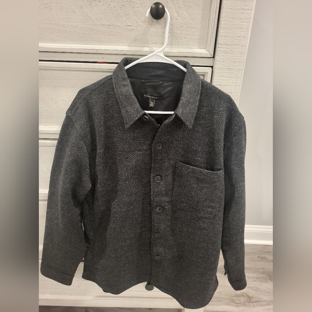 Banana Republic Dark Gray Shirt Jacket